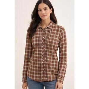 Gap Long Sleeve Ruffled Button Down Women's Size 2